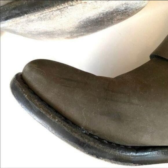 Allsaints Classic Leather Motorcycle Biker Boots EU 37/US 6 Gray Moto - Picture 8 of 16